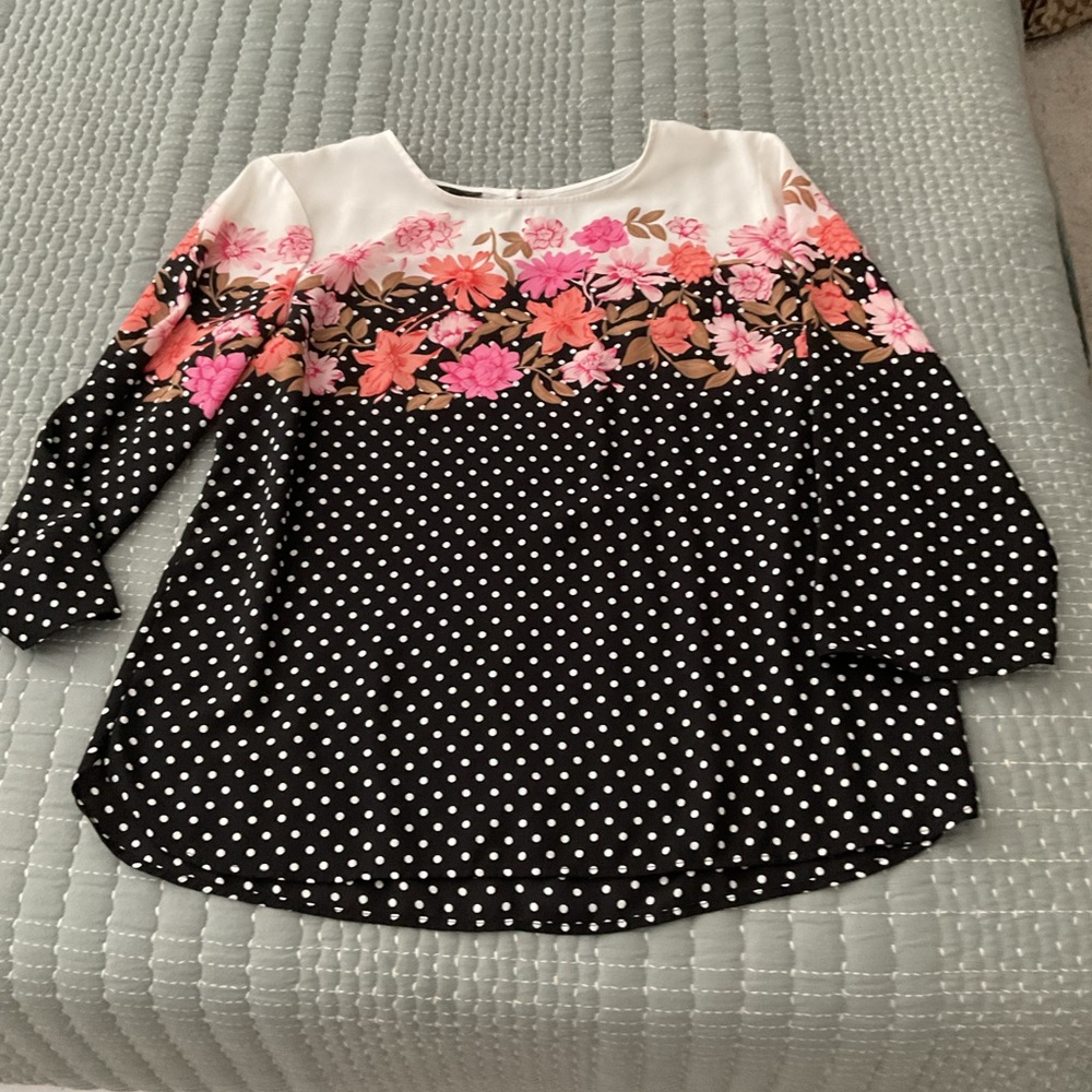 Talbots  Floral Blouse